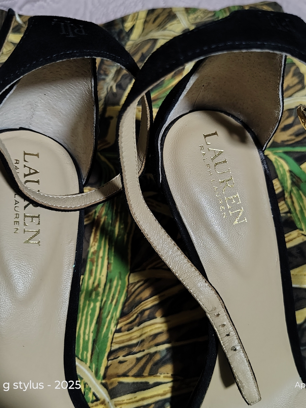 😲🔥 LAUREN RALPH LAUREN-  Black Suede Ankle-Strap Stiletto ( NWOT,& NO BOX 💯 ) - Picture 7 of 10